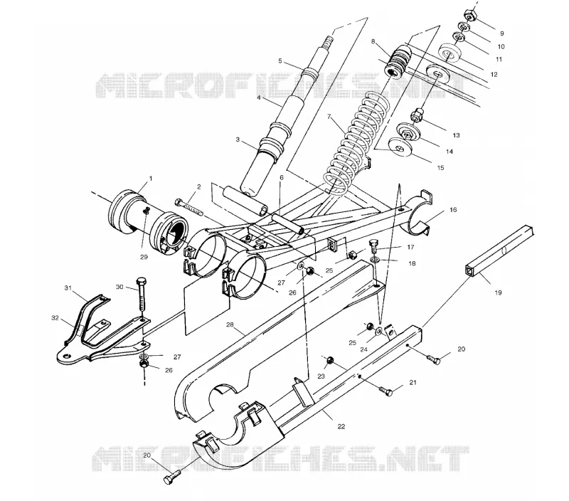 POSTERIORE SWING ARM   SHOCK