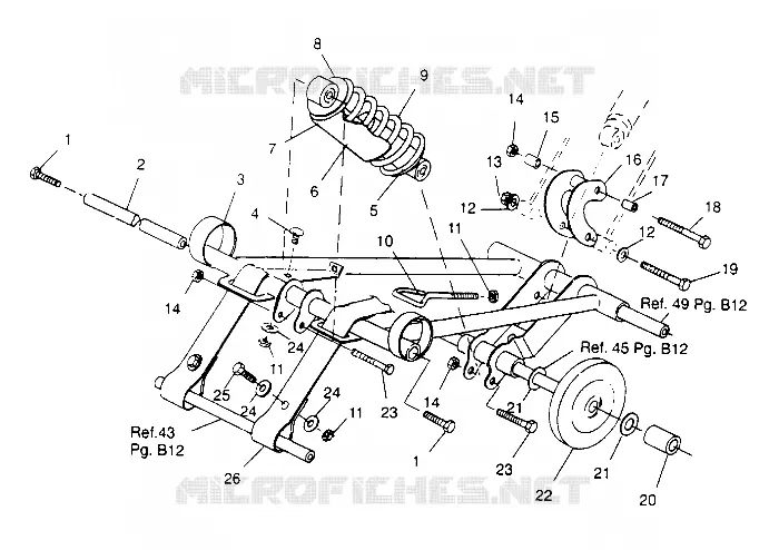 ANTERIORE COPPIA ARM  440 XCR SP X951660 (4932833283B013)