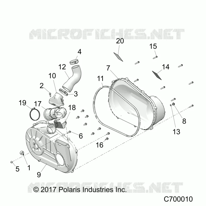 TRASMISSIONE, CLUTCH COVER AND DUCTING