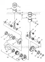 PISTONEEE   ALBERO MOTORE WIDETRAK LX 0972065 AND  EUROPEAN WIDETRAK LX E972065 (4938223822C010)