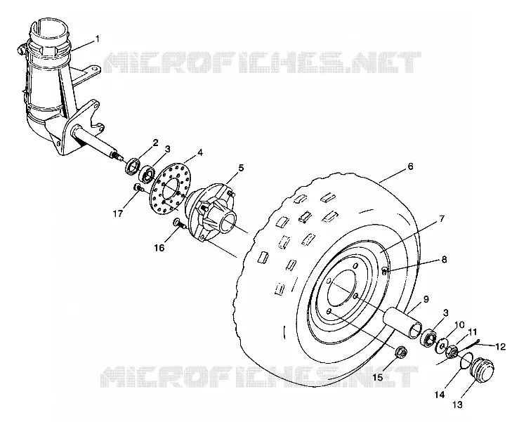RUOTA ANTERIORE MONTAGGIO Trail Boss W938527 (4924072407011A)