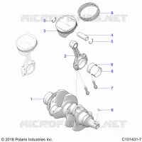 ENGINE, ALBERO MOTORE AND PISTON