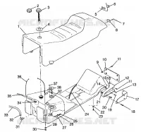 SEDILE   SERBATOIO DI GAS 600 XCR 0975677, 600 XCR SE H975677 and EUROPEAN 600 XCR (4937963796A006)