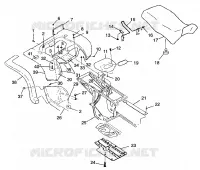 POSTERIORE CAB   SEDILE XPLORER 400L W97CC38C (4939753975A006)