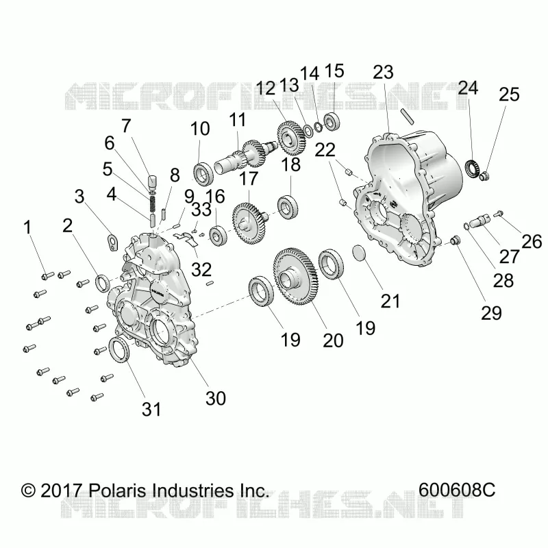 DRIVE TRAIN, SCATOLA DEGLI INGRANAGGI ASM 1
