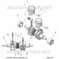 ENGINE, PISTON AND ALBERO MOTORE