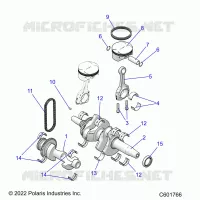 ENGINE, BALANCE SHAFT, ALBERO MOTORE/PISTON