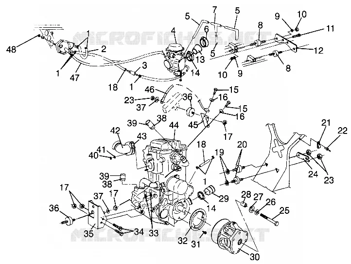 MONTAGGIO DEL MOTORE SPORTSMAN 500 W969244 and SWEDISH SPORTSMAN 500 S969244 (4936093609A011)