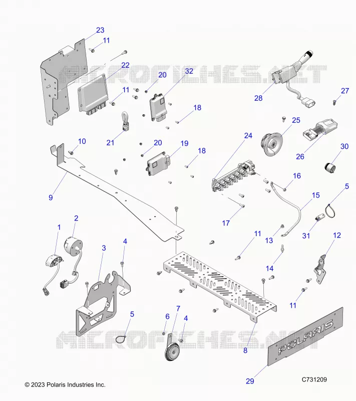 ELETTRICO, WIRE HARNESS, COMPONENTS AND LICENSE PLATE