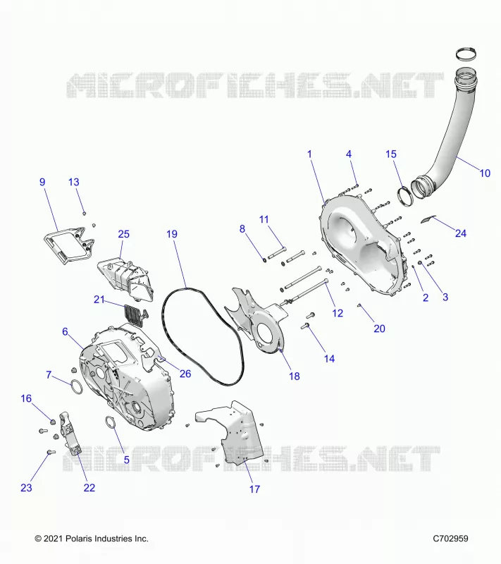 TRASMISSIONE, CLUTCH COVER AND DUCTING