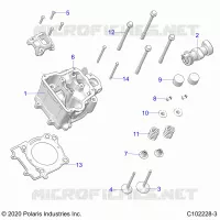 ENGINE, TESTA CILINDRO, CAM AND VALVES