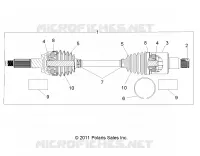 TRASMISSIONE, REAR HALF SHAFT (TO 4/25/16)
