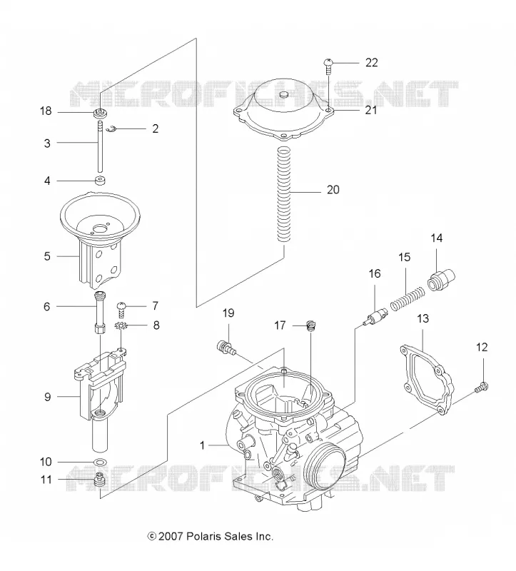 MOTORE, CARBURATORE, UPPER