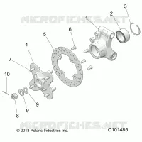 SOSPENSIONE POSTERIORE HUB AND BEARING CARRIER