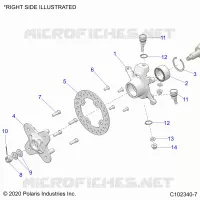 SOSPENSIONI ANTERIORI HUB, KNUCKLE AND BRAKE DISC