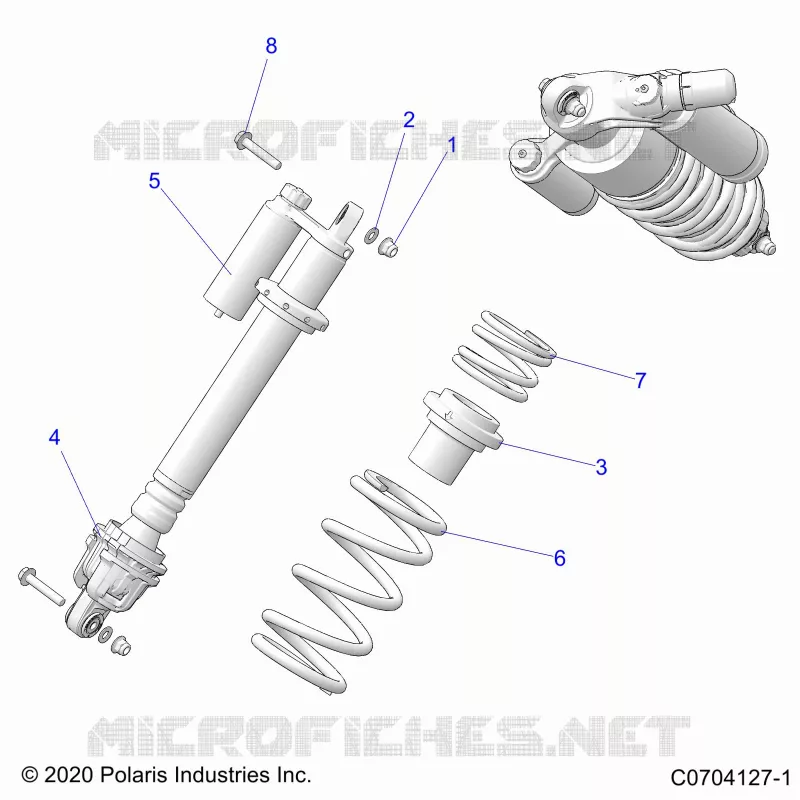 SUSPENSION, SHOCK ANTERIORE MOUNTING