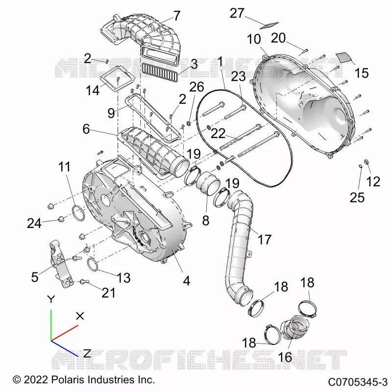 TRASMISSIONE, CLUTCH COVER AND DUCTING