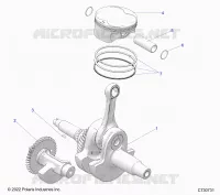 ENGINE, ALBERO MOTORE, PISTON AND BALANCE SHAFT