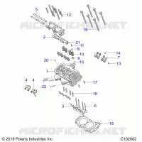 ENGINE, TESTA CILINDRO, CAM AND VALVES