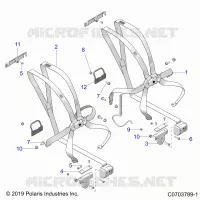 SEDE BELT MOUNTING, FRONT, 6 POINT