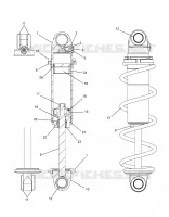 SUSPENSION, SHOCK ANTERIORE TRACK (BLACK COIL OVER)