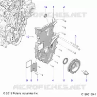 MOTORE, FRONT COVER ASSEMBLY