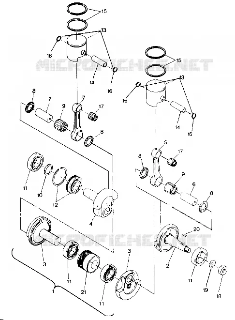 PISTONE AND ALBERO MOTORE 500 AND 500 CLASSIC (4915411541038A)