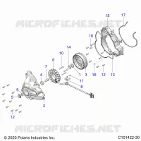 ENGINE, STATOR COVER AND FLYRUOTA