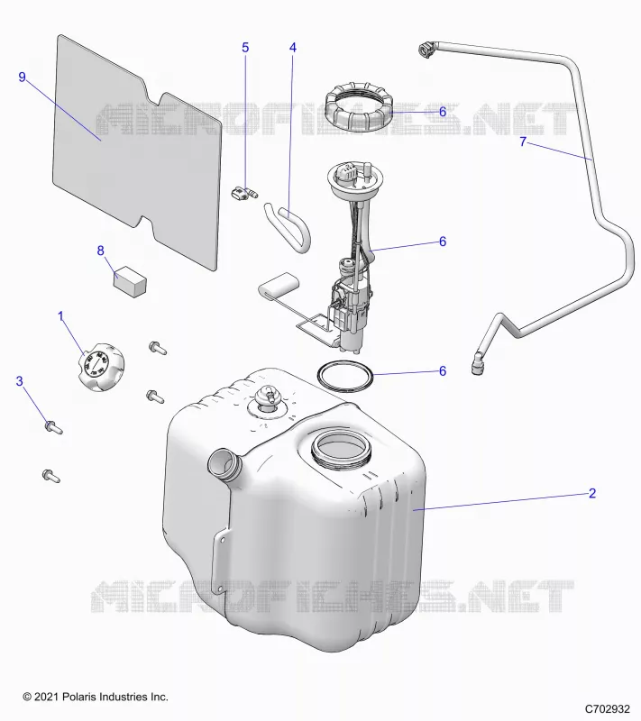 SISTEMA DI ALIMENTAZIONE CARBURANTE, FUEL TANK ASM.