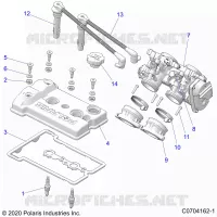 ENGINE, THROTTLE BODY AND VALVOLA COPERTURA