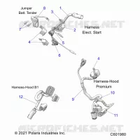 ELETTRICO, WIRE HARNESS, HOOD, ELEC. START