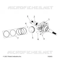ENGINE, ALBERO MOTORE, CONNECTING ROD AND PISTON