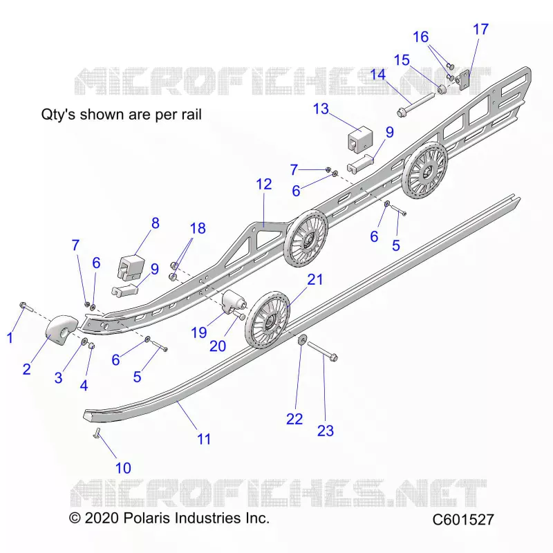 SUSPENSION, RAIL, LH/RH