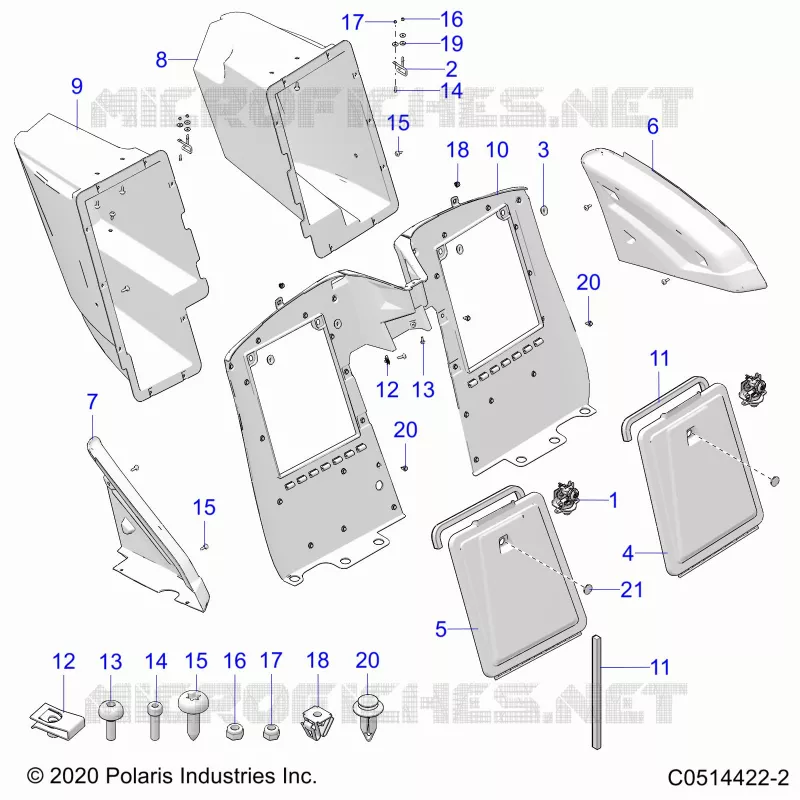 CARROZZERIA POSTERIORE STORAGE COMPARTMENTS