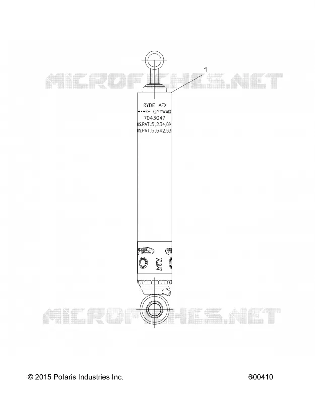 SUSPENSION, AMMORTIZZATORE POSTERIORE TRACK (7043047)