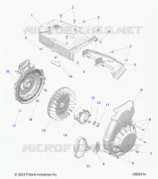 ENGINE, BLOWER HOUSING AND AUTOAVVOLGENTE