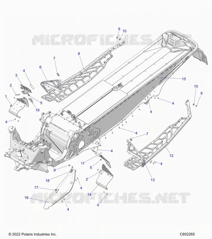 CHASSIS, PROTEZIONE FRIZIONE, FOOTRESTS, AND RUNNINGBOARDS