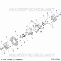 SOSPENSIONE POSTERIORE HUBS, CARRIER AND BRAKE DISC