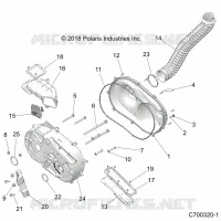 DRIVE TRAIN, COPERCHIO FRIZIONE AND DUCTING