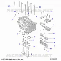 ENGINE, TESTA CILINDRO AND VALVES