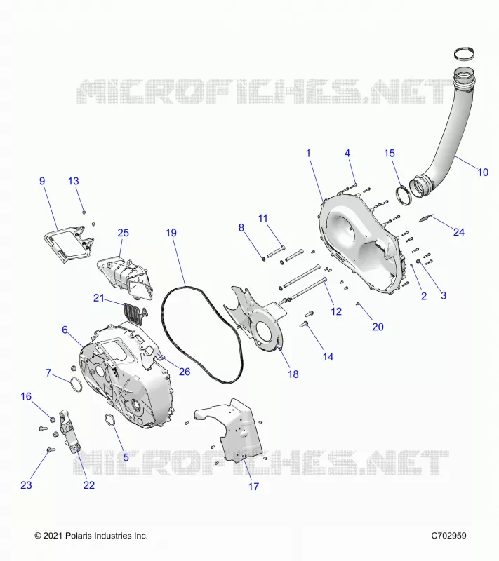 TRASMISSIONE, CLUTCH COVER AND DUCTING