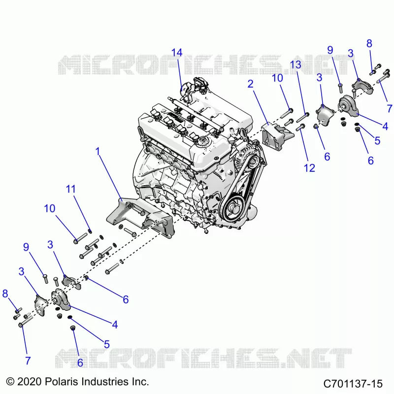 MOTORE, MOUNTING & LONG BLOCK