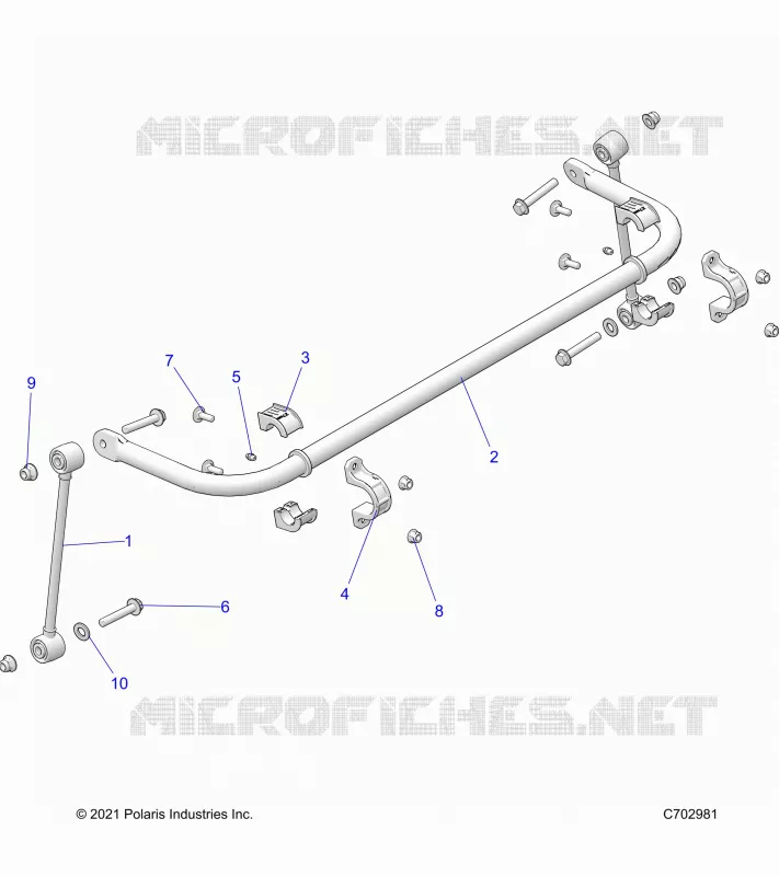SUSPENSION, REAR BARRA DI STABILIZZAZIONE