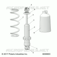 SUSPENSION, SHOCK ANTERIORE TRACK (SP)
