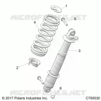 SUSPENSION, REAR SHOCK MONTAGGIO