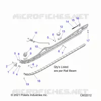 SUSPENSION, RAIL BEAMS, LH/RH