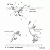 ELETTRICO, WIRE HARNESS, HOOD, ELEC. START