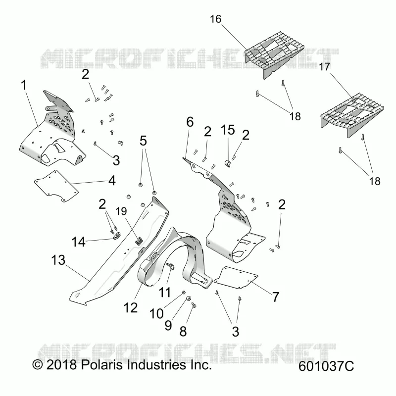 CHASSIS, CLUTCH GUARD AND POGGIAPIEDIS