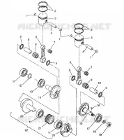 PISTONEEE   ALBERO MOTORE 440 XCR 0951660 (4929112911C012)
