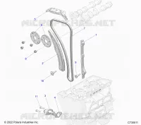 CAM CATENA AND TENSIONER
